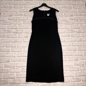 Lida Baday Little Black Dress Bodycon Sleeveless Made in Canada Women's Size 10‎
